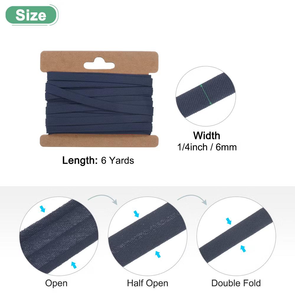 Cotton Durable Washable Double Fold Bias Tape Bias Tape 1 Pc - Image 53