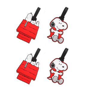 Peanuts Snoopy Luggage Tag Snoopy PVC Travel Tags Gifts - Set of 4