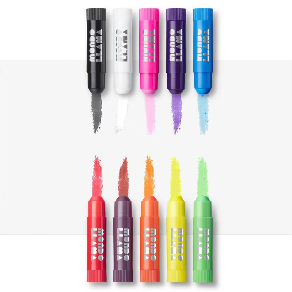 10ct Washable Tempera Paint Sticks - Low-Odor, Water-Based, Craft Paint for Kids, Multicolor, Ages 6 - Image 3