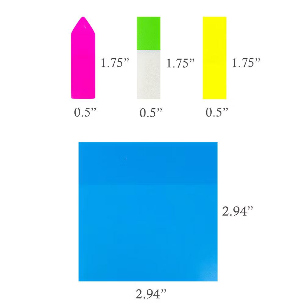 500pcs Transparent Sticky Notes Set, Memo Note Pads, Book Tabs, Page Markers, Sticky Notes, School and Office Supplies - Image 2