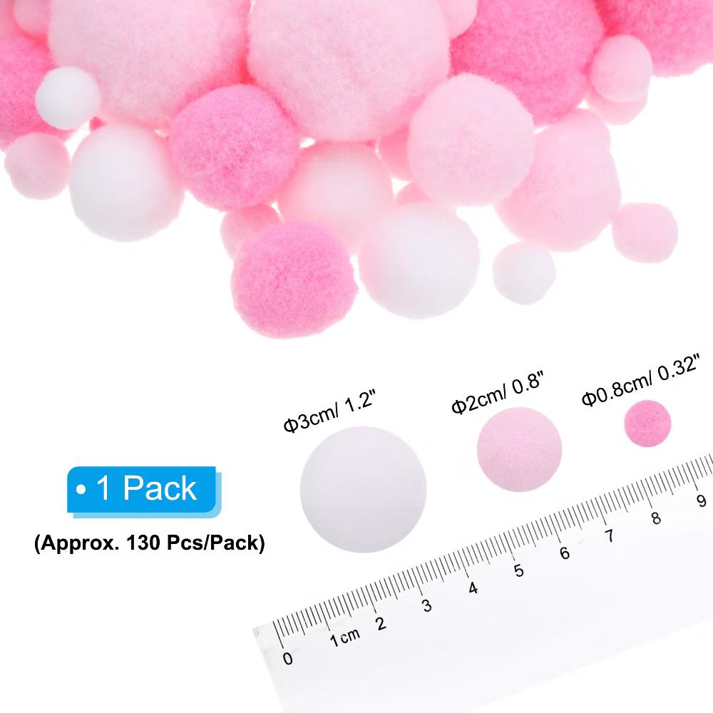 Creative DIY Crafts Decoration Home Art Supplies Pom Poms 130 Pcs - Image 6