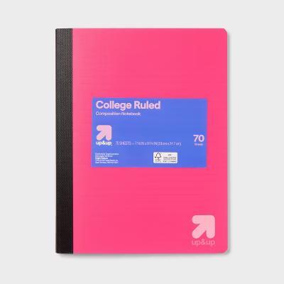 College Rule Composition Notebook 7.5"x9.75" Poly Cover Pink - Image 3