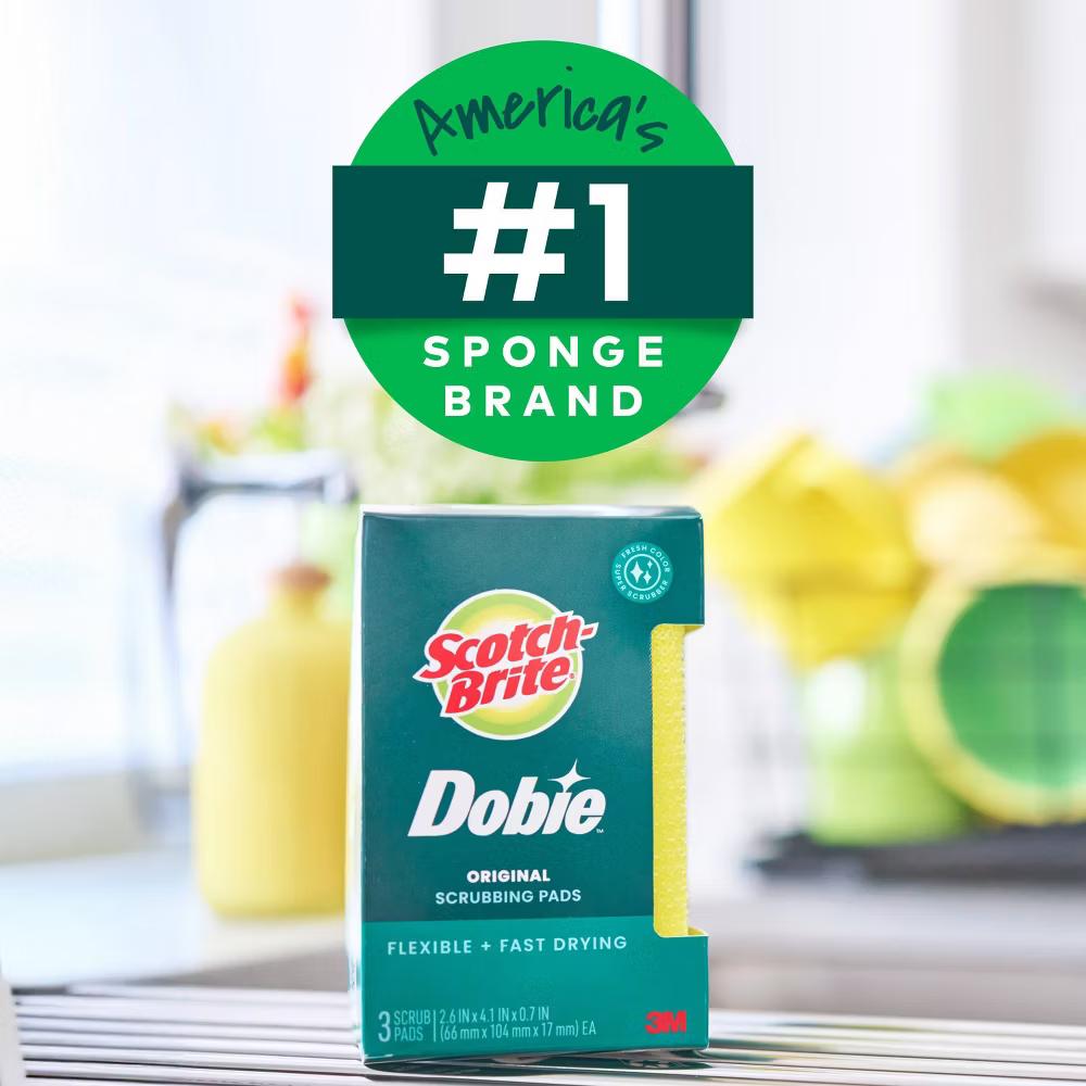 Dobie Non-Scratch and Fast-Drying Scrubbing Pads - 3ct - Image 9