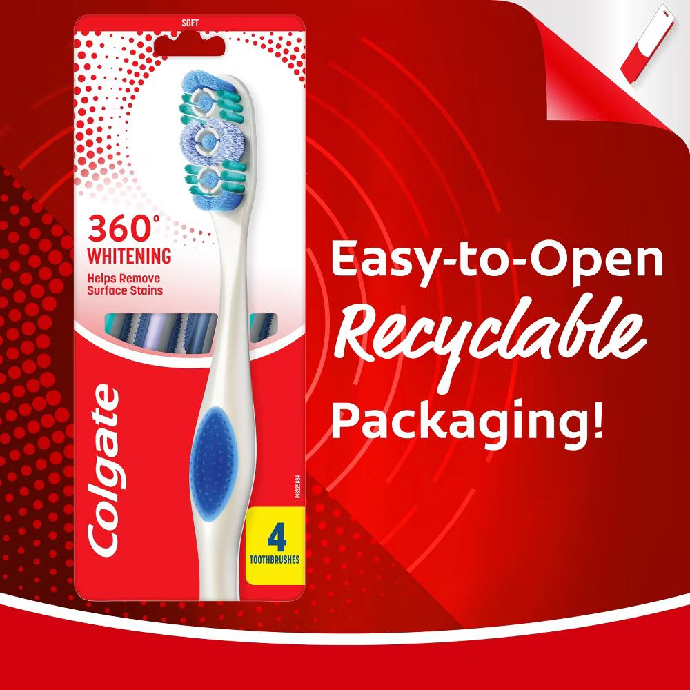 360 Optic White Whitening Manual Toothbrush - Soft - Image 11