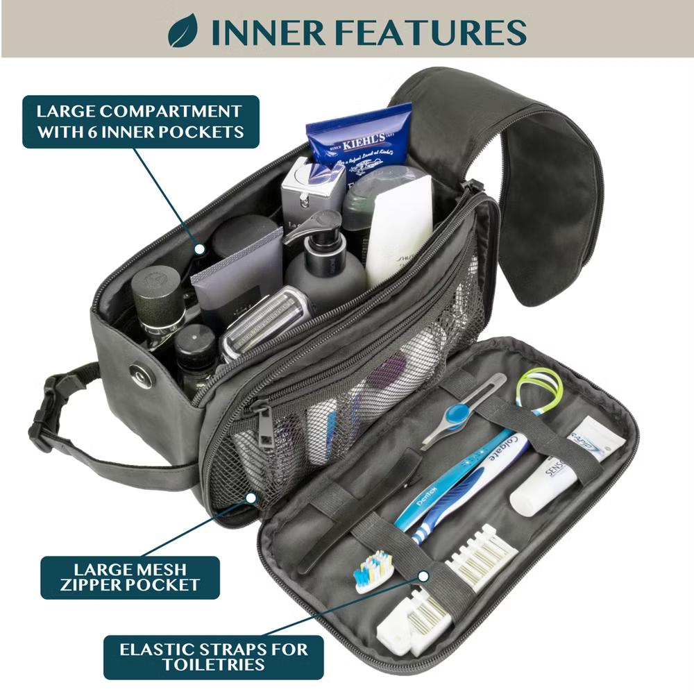 Toiletry Bag for Men, Travel Essentials Shaving Dopp Kit, Water Resistant Cosmetic Makeup Organizer Case - Image 62