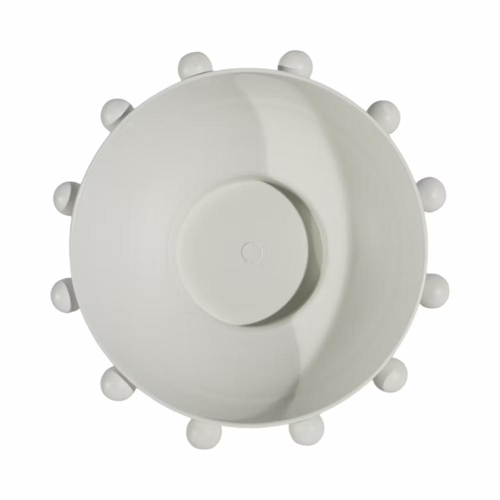 Modern Round Bowl with Knobs for Coffee Table Decor - Decorative Centerpiece Table Decorations for Home Decor Accents - 4.25", White - Image 6