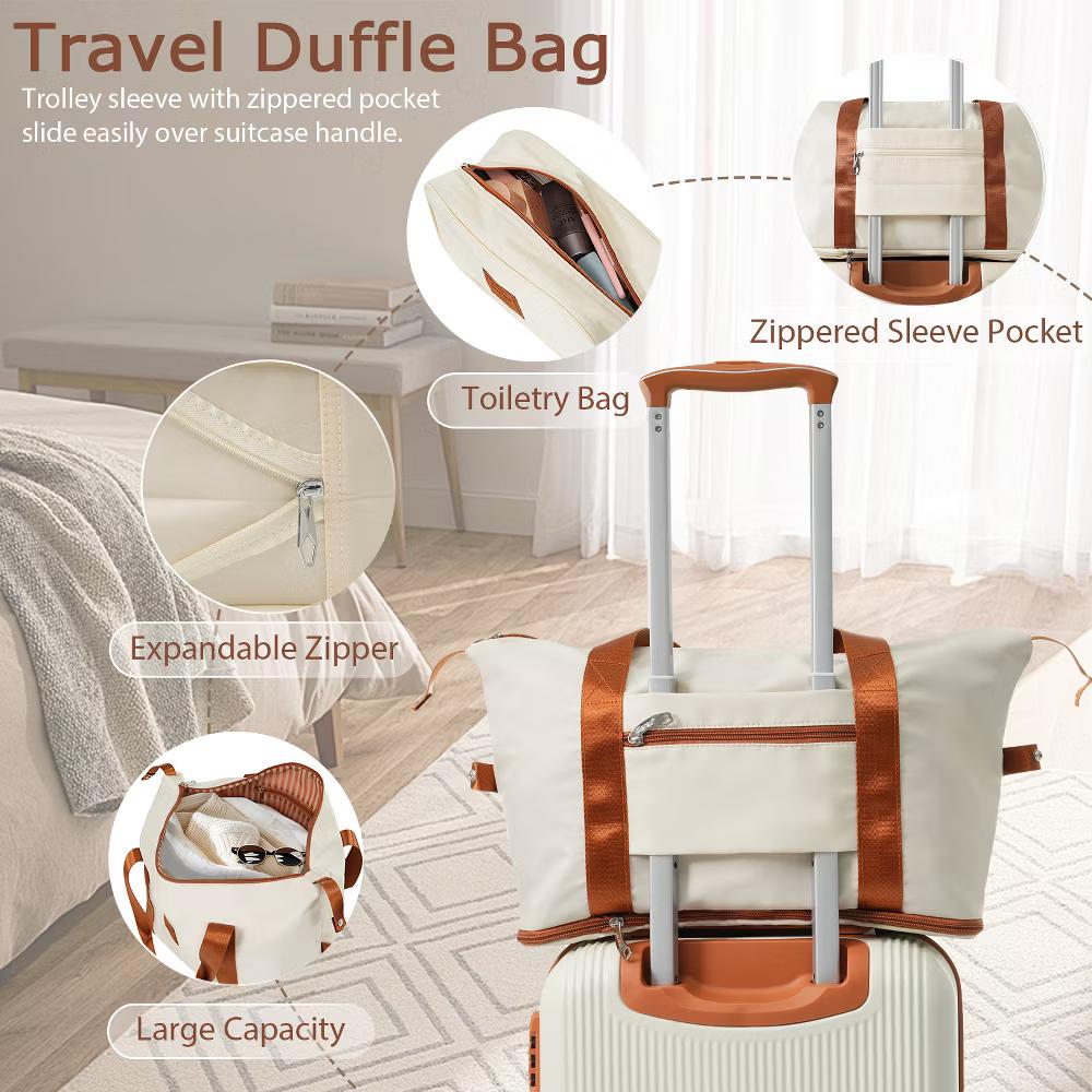 3 PCS ABS Lightweight Hard Shell Carry on Luggage(20") with Travel Bag, Spinner Wheels and TSA Lock - ModernLuxe - Image 33