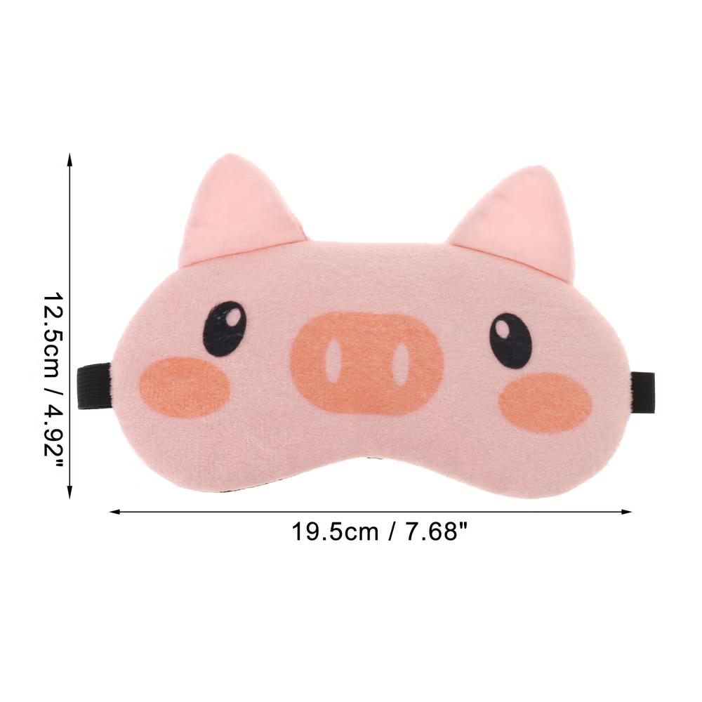 Soft Shy Pig Eyes Sleep Mask Pink 1 Pc - Image 4