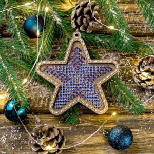 Crafts Bead embroidery kit on wood FLK-373