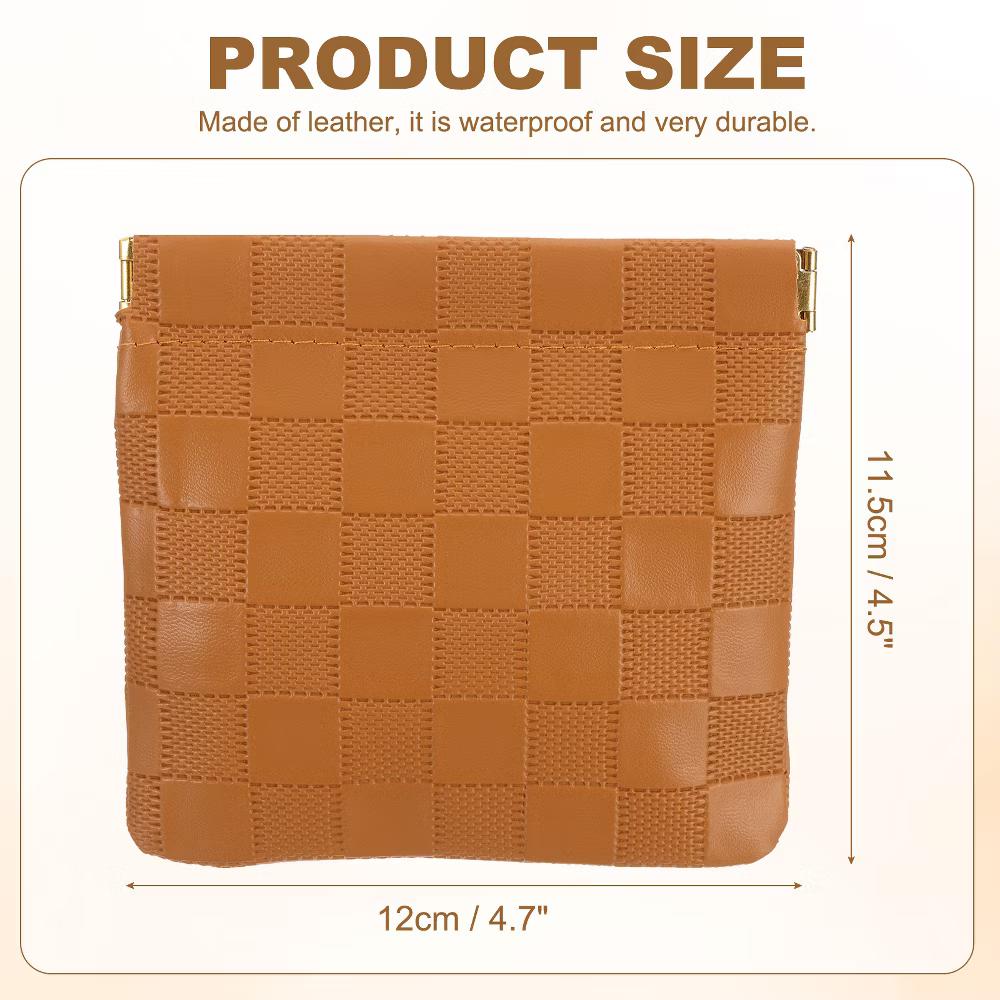 Leather Waterproof Travel Organizing Mini Snap Closure Makeup Pouch - Image 7