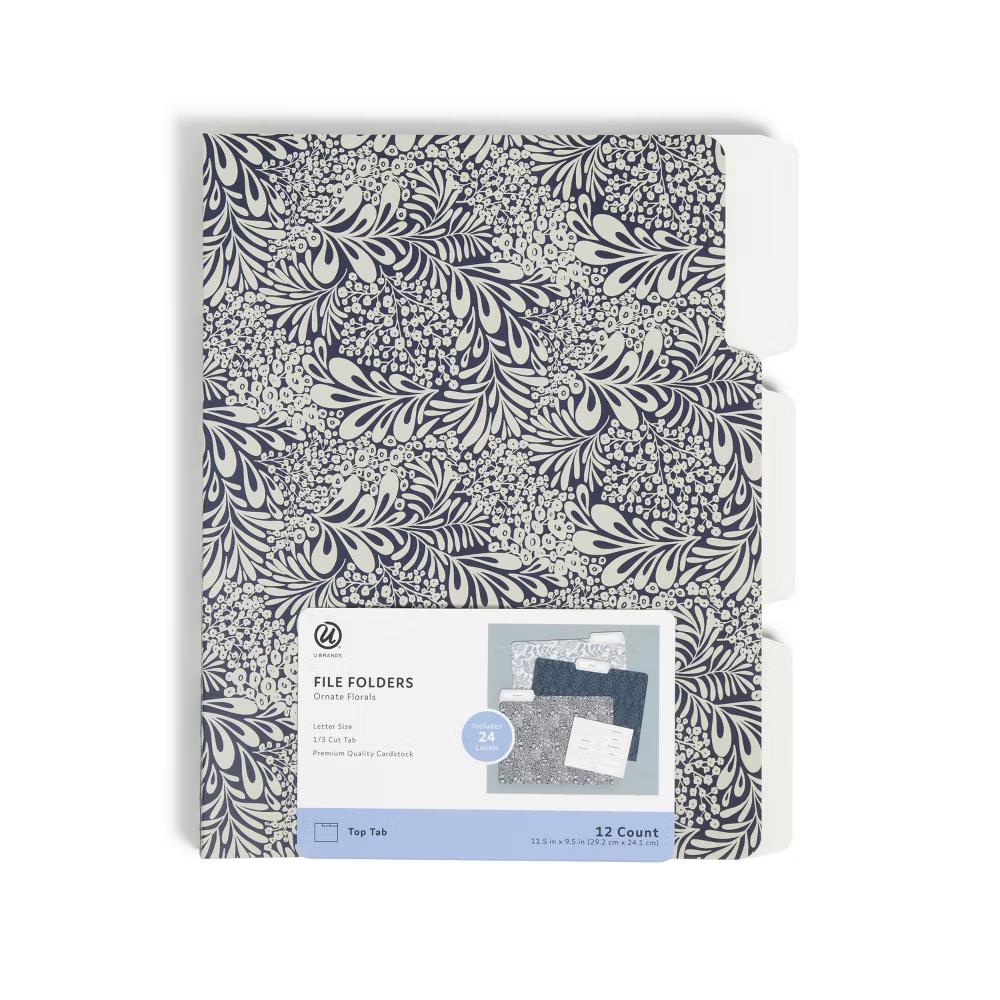 12ct File Folders Ornate Florals - Image 6
