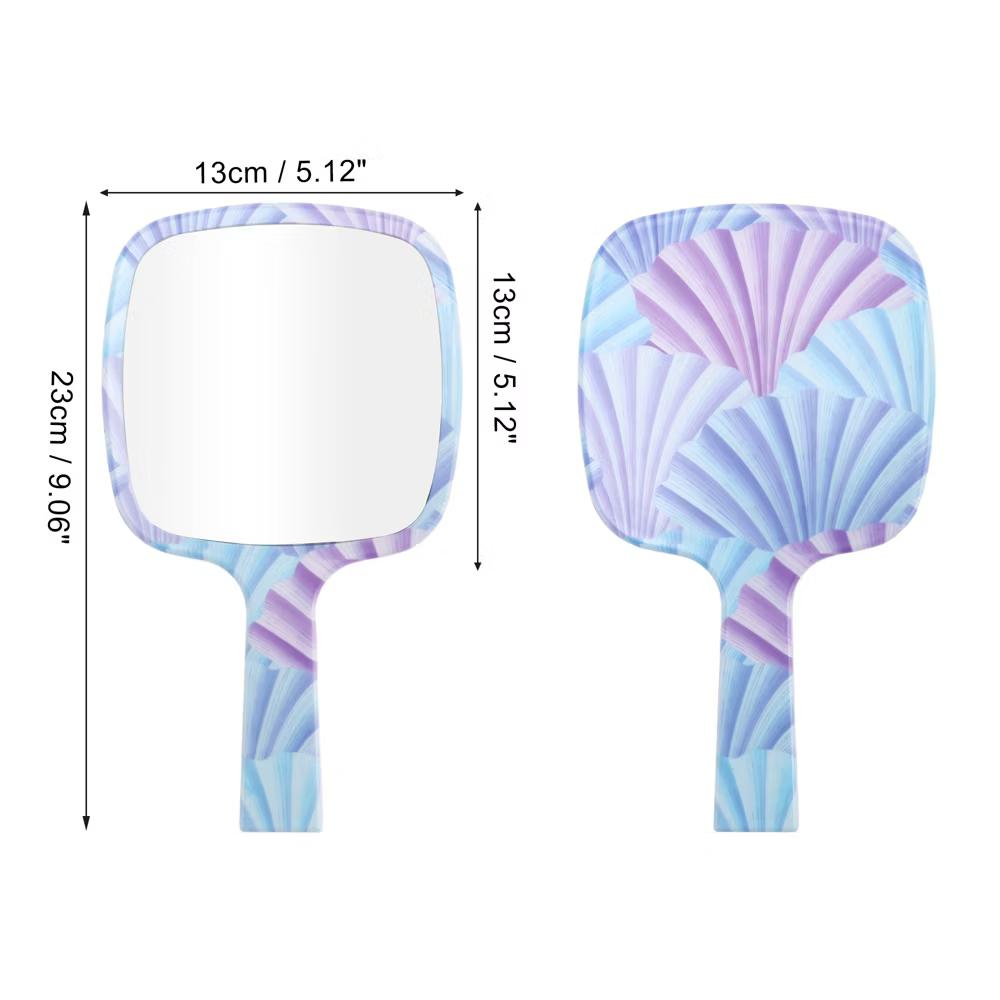 Durable Square Handheld Mirror Assorted Color 1 Pc - Image 2
