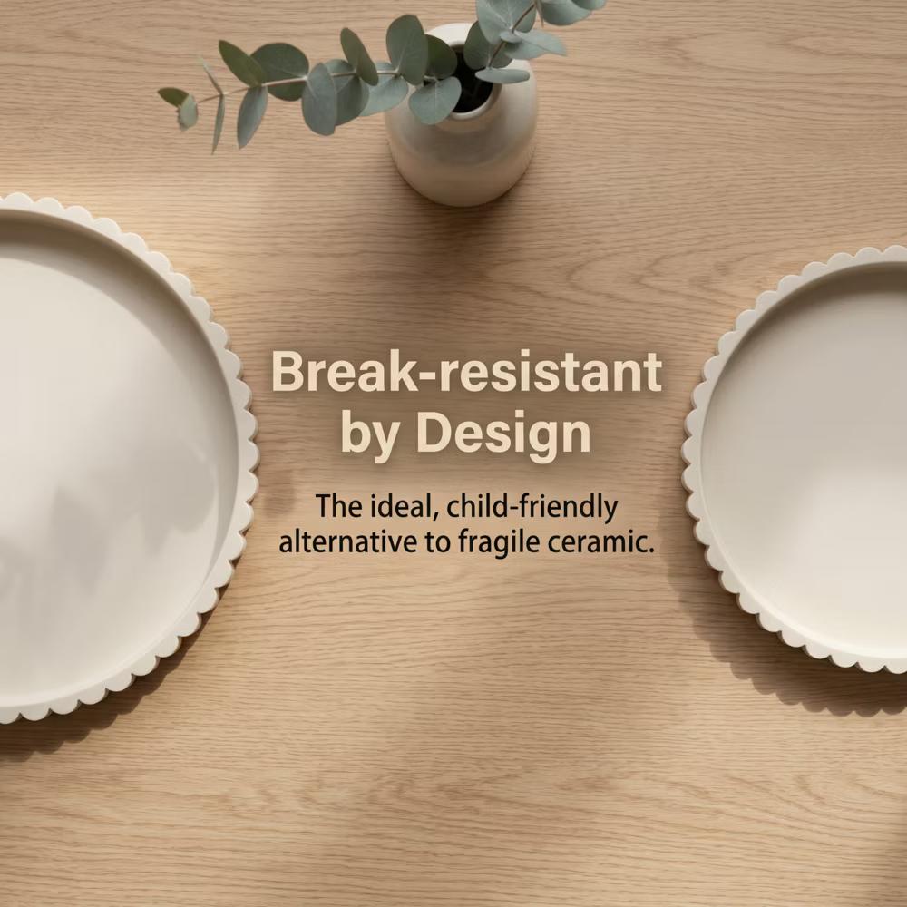 2Pc Round Silicone Vanity Tray Set Decorative Catchall Organizer for Bathroom Countertop Perfume White - Image 48