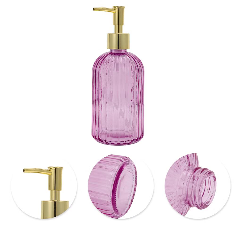 Convenient Vertical Stripe Soap Dispenser 13.53oz 1 Pc - Image 45