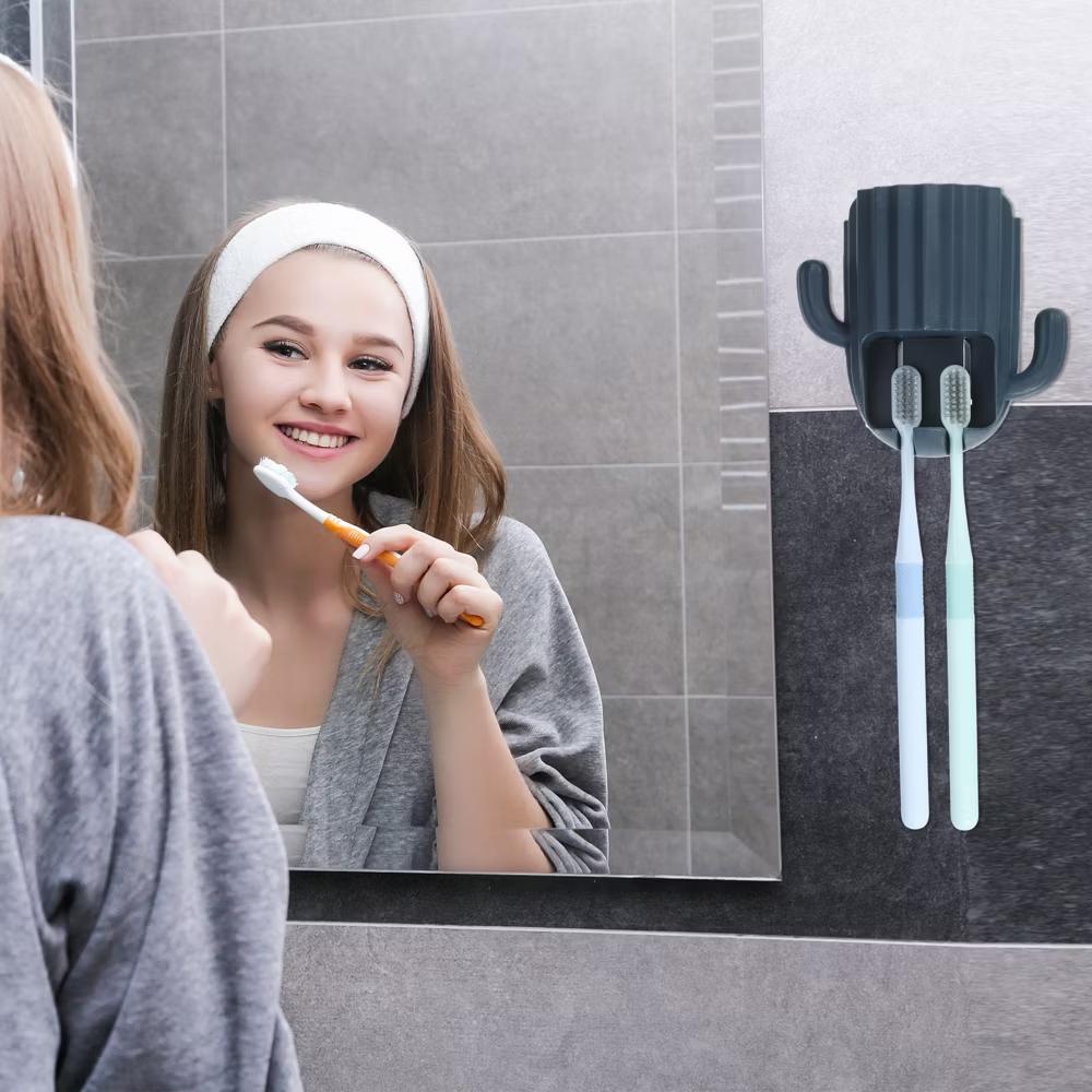 Cactus Wall Mounted Toothbrush Holder 1 Pc - Image 3