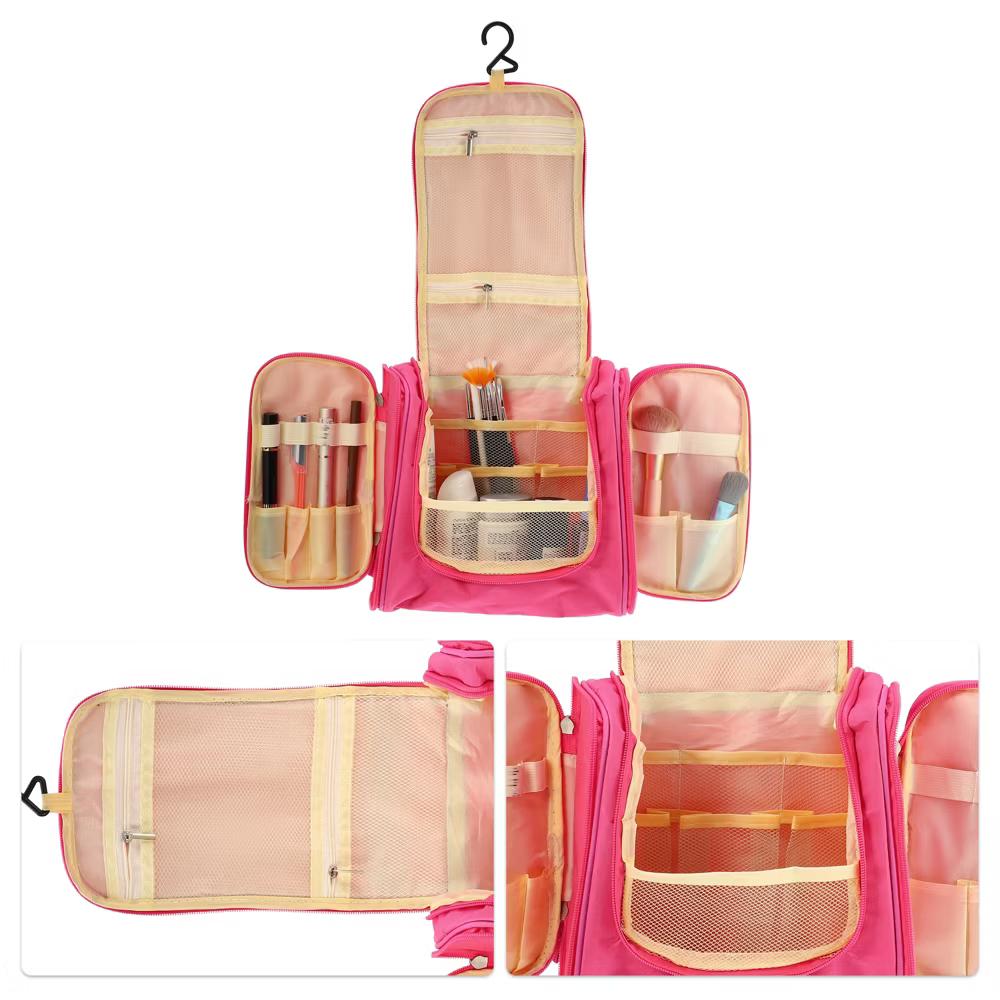 Travel Makeup Bag Travel Toiletry Organizer Makeup Brush Holder Waterproof Oxford Cloth 1 Pc - Image 28