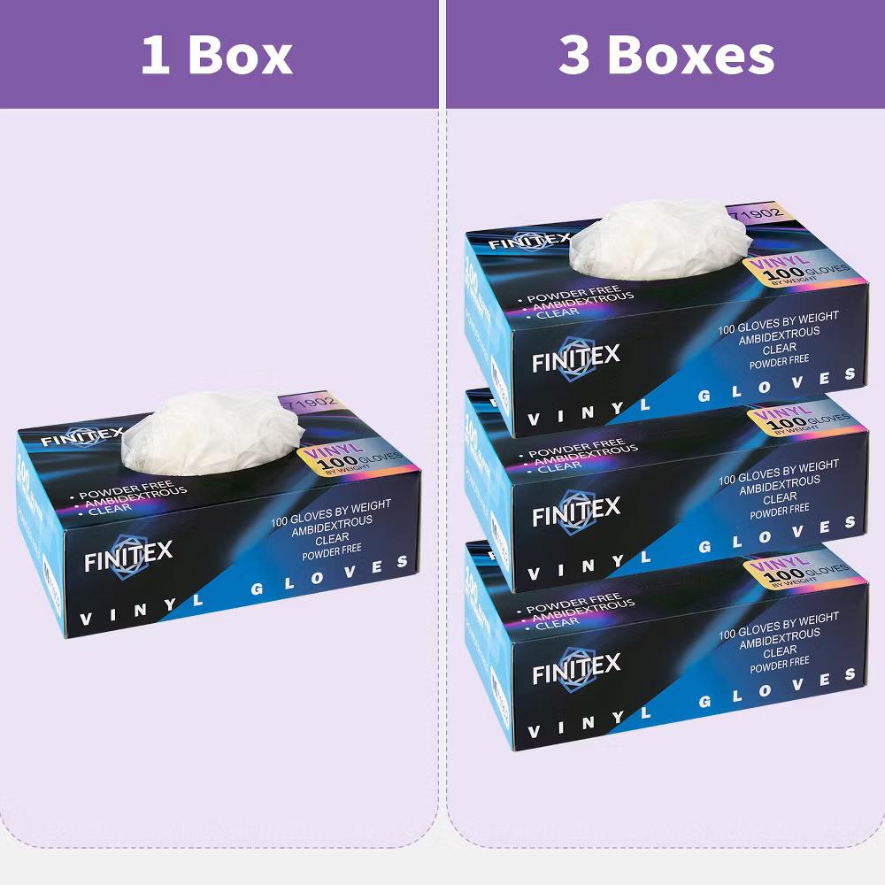 FINITEX Clear Vinyl Disposable Gloves for Food Prep & Cleaning, 100 & 300 Count - Image 7