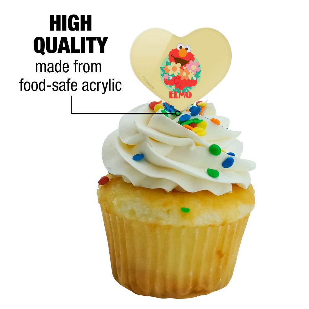 Flowers For You Cupcake Picks Toppers Decoration Set of 6 - Image 5