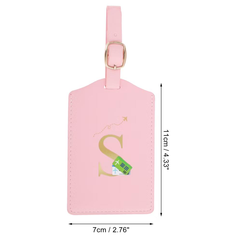 Letter Luggage Tag Pink 1 Pc - Image 43