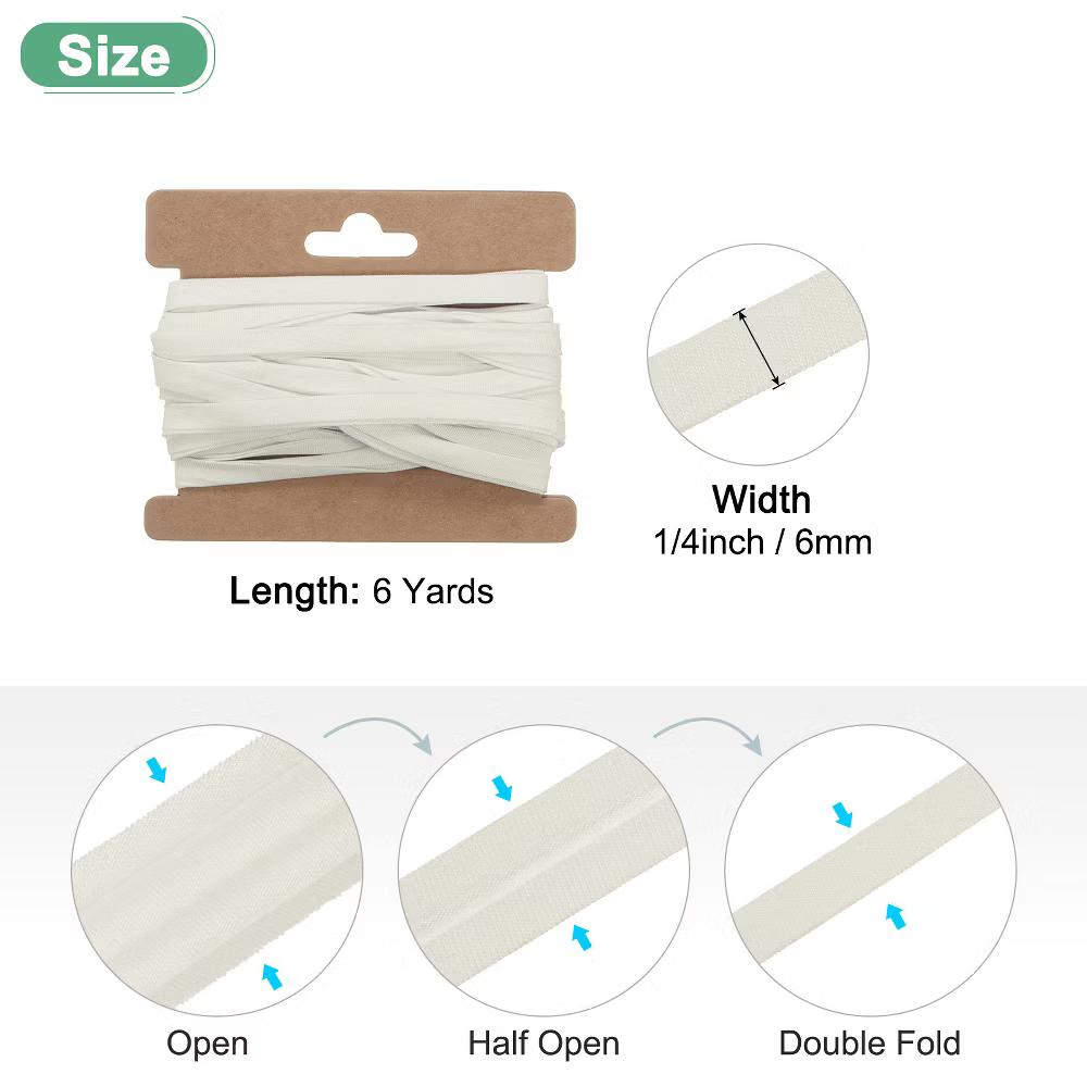 Cotton Durable Washable Double Fold Bias Tape Bias Tape 1 Pc - Image 45