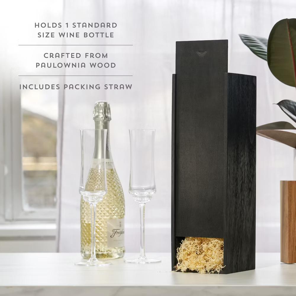 Twine Paulownia Bottle Wood Decorative Wine Box - Image 3