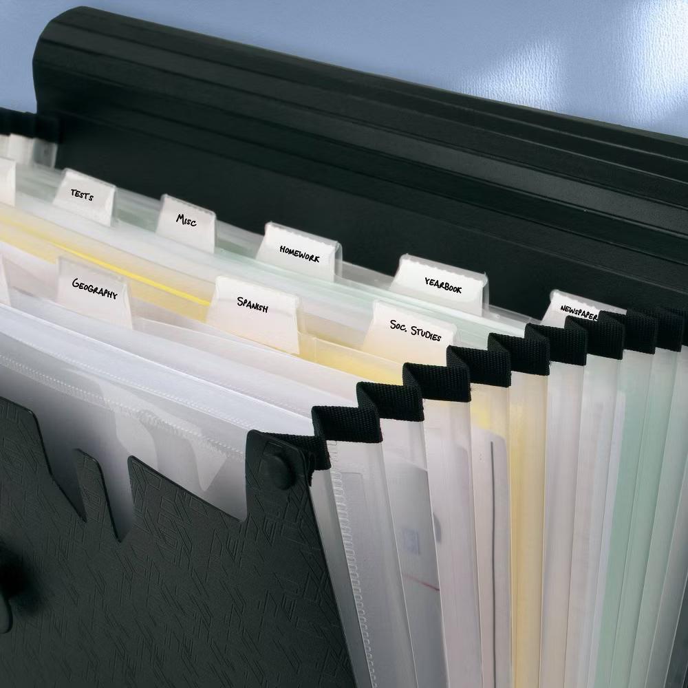 Five Star 13 Pocket Expanding File Black - Image 6