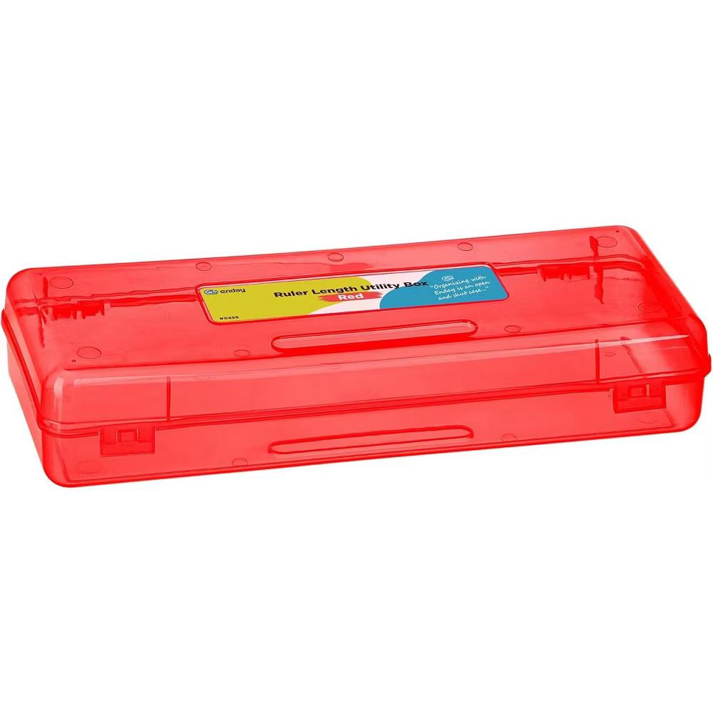 Pencil Box, Storage Organizer Utility Box, Multipurpose Long Ruler Length School Office Supplies Plastic Pencil Case for Kids & Adults - Image 35