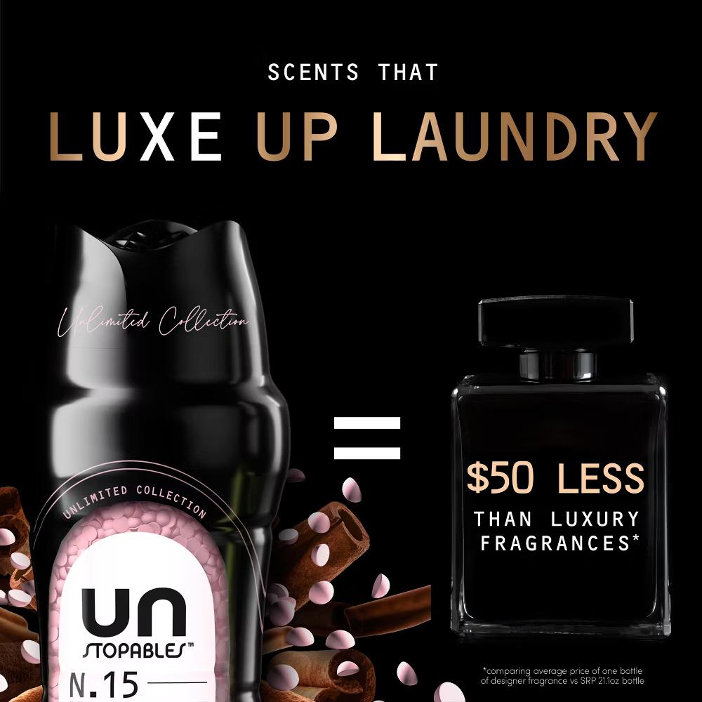 Unstopables Unlimited Collection In Wash Scent Booster Beads No. 15 Laundry Additives - Sandalwood Red Fruit Cinnamon - 21.1oz - Image 7