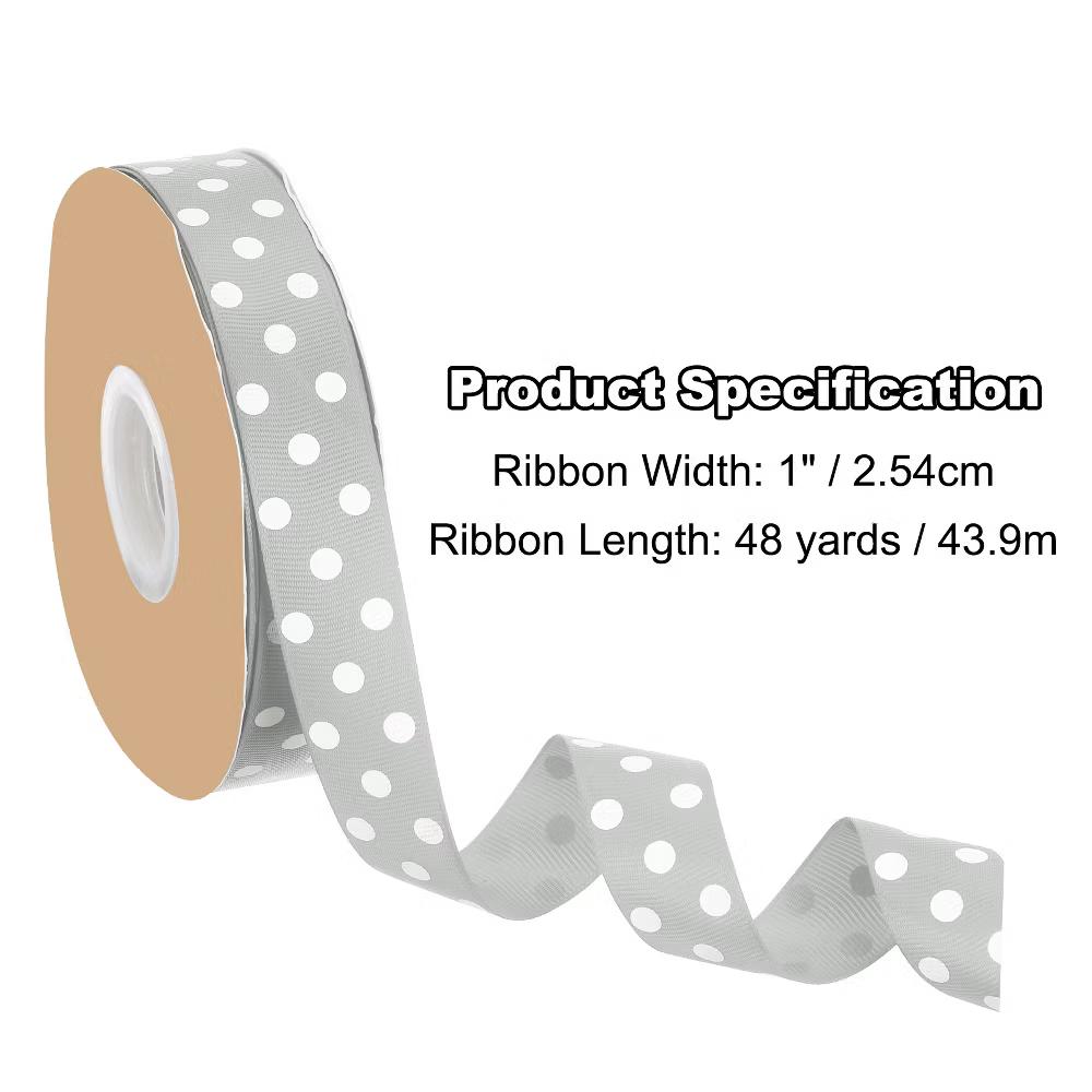 Wired Edge Craft Embellishments Polka Dot Grosgrain Ribbon 48 Yards - Image 12