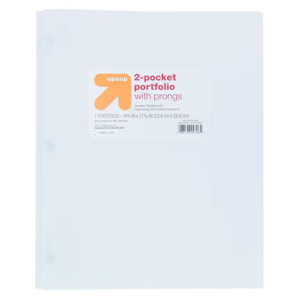 2 Pocket Plastic Folder with Prongs - Image 3