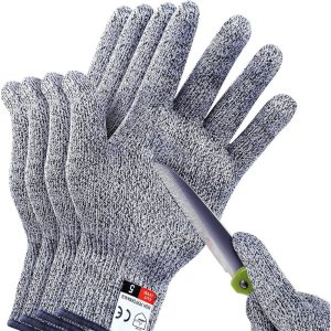 Cut Resistant Gloves, Level 5 protection for kitchen use. Great for meat cutting, wood carving, slicing. Upgrade your safety