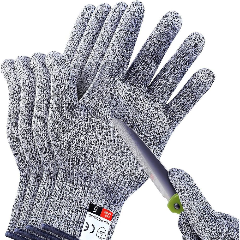 Cut Resistant Gloves, Level 5 protection for kitchen use. Great for meat cutting, wood carving, slicing. Upgrade your safety