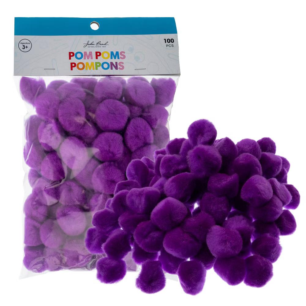 100ct Mini Pom Poms for DIY Arts and Crafts, Tiny Acrylic Poms Craft Embellishments (1 inch) - Image 25