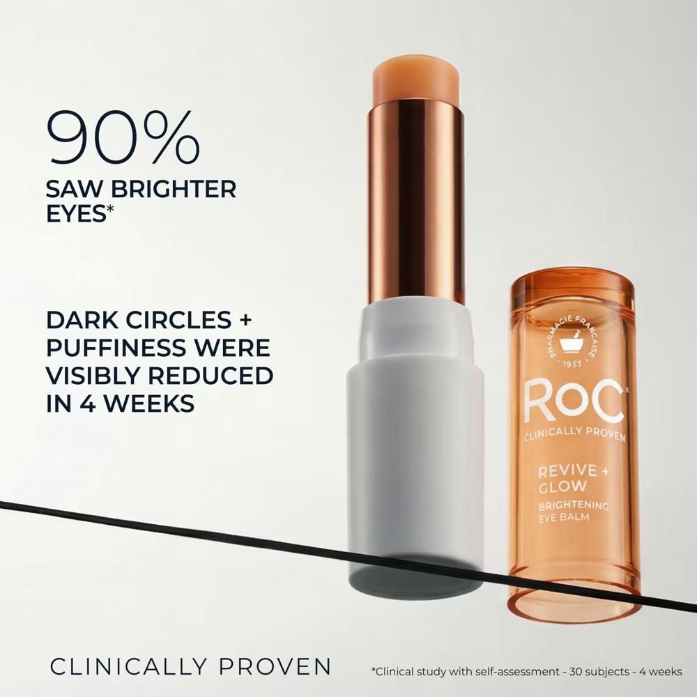 RoC Multi Correxion Revive and Glow Vitamin C Under Eye Balm - 0.14oz: Stick Form, Hypoallergenic, No Fragrance - Image 4