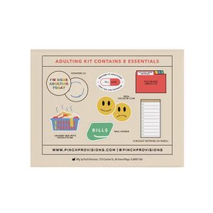 Adulting Desk Organiser Kit: Pinch Provisions Multicolored Office Set with Letter Opener & Paper Desk Pad