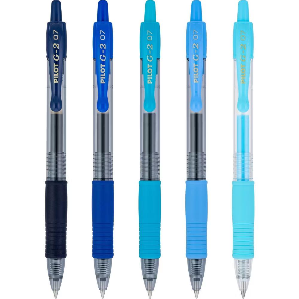 G2 Gel 5pk Boost Gel Pens Fine Point 0.7mm Blue Ink - Image 4