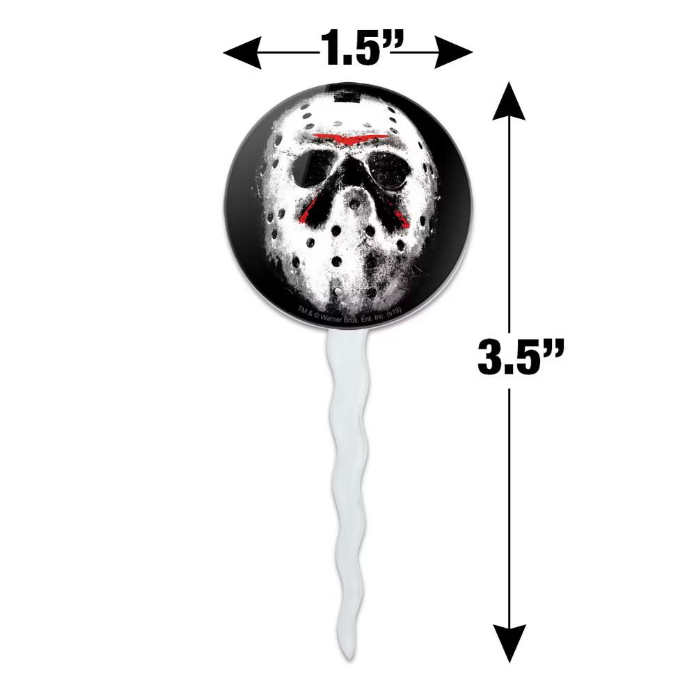 Friday the 13th Jason Mask Cupcake Picks Toppers Decoration Set of 6