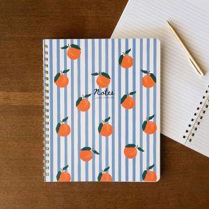 FRINGE 9"x11" Spiral Notebook College Rule Squeeze Stripe 120 Pages