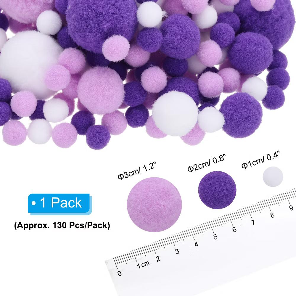 Creative Handicraft Decoration Home Art Supplies Pom Poms 130 Pcs - Image 4