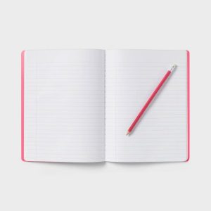 Wide Rule 7.5"x9.75" Poly Cover Composition Book Pink