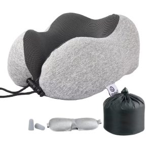 Travel Pillow with Tote, Earplugs and Eye Mask Relaxable Kit
