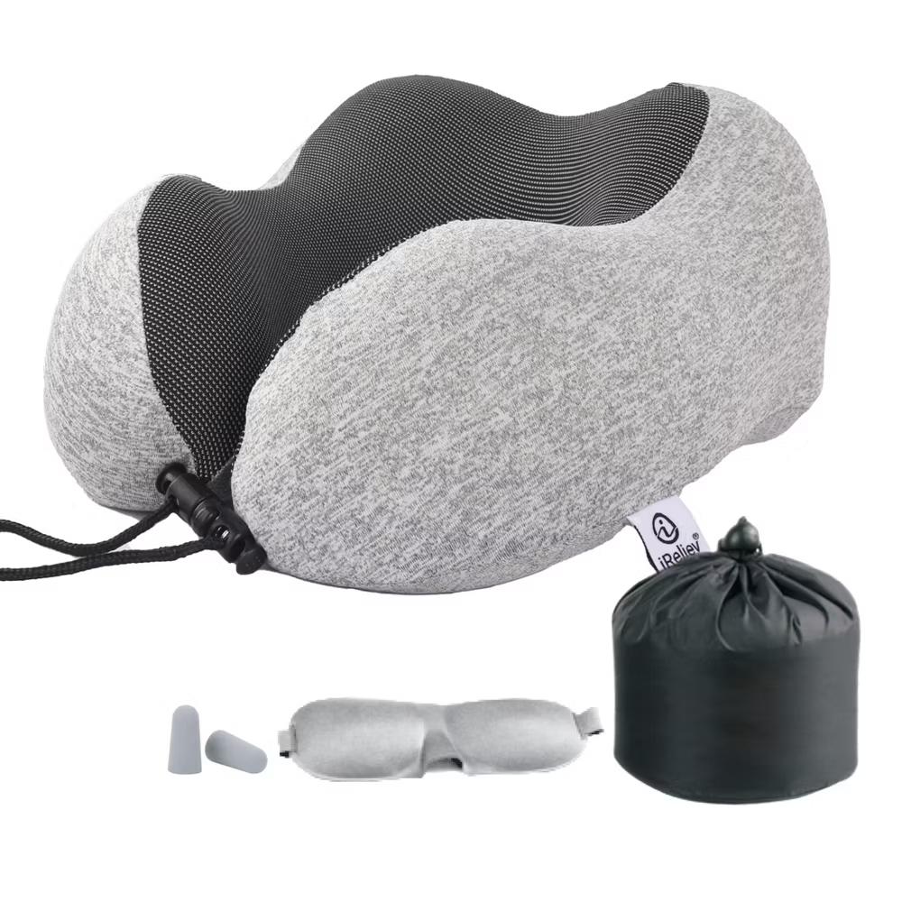 Travel Pillow with Tote, Earplugs and Eye Mask Relaxable Kit