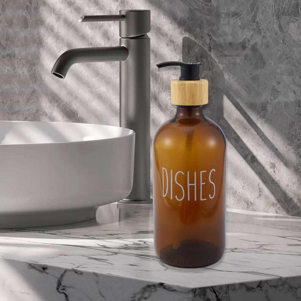 Elegant Contains the Letters DISHES Soap Pump Dispenser for Bathroom 16.9oz 1 Pc - Image 12