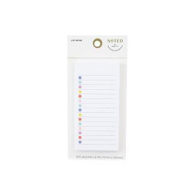 Noted by White Lined Notes with Colored Dots, Sticky Notes: 100 Sheets, 2.9x5.7", To-Do & Grocery List - Image 3
