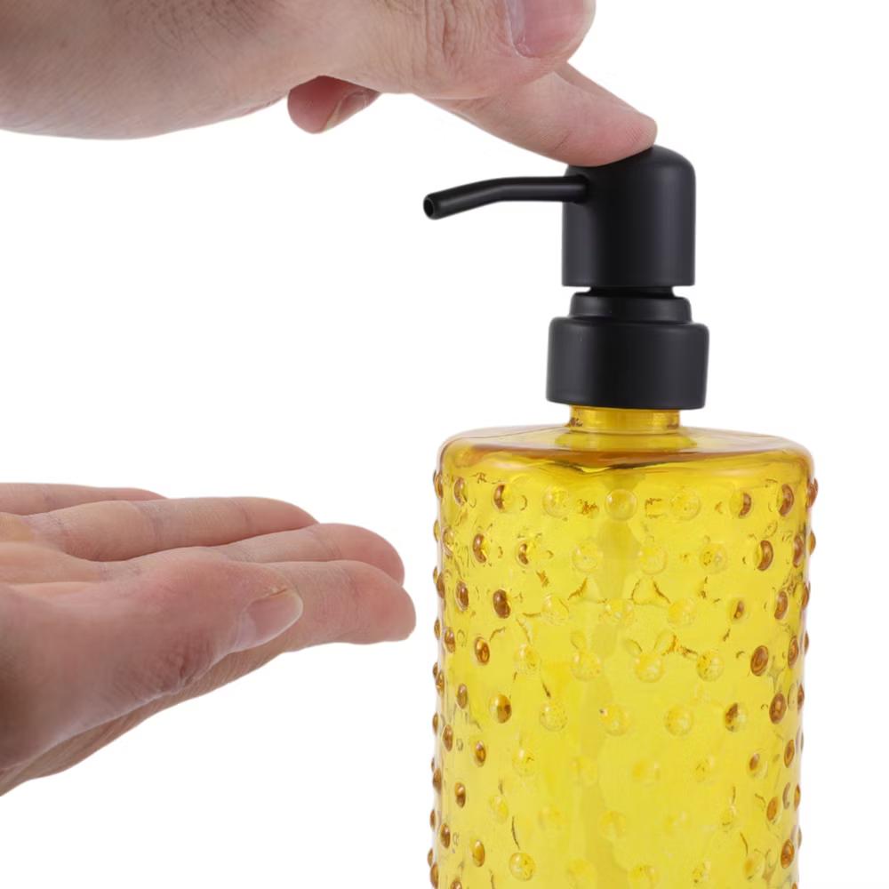 Elegant Polka Dot Pattern Soap Pump Dispenser for Bathroom 16.9oz 1 Pc - Image 42