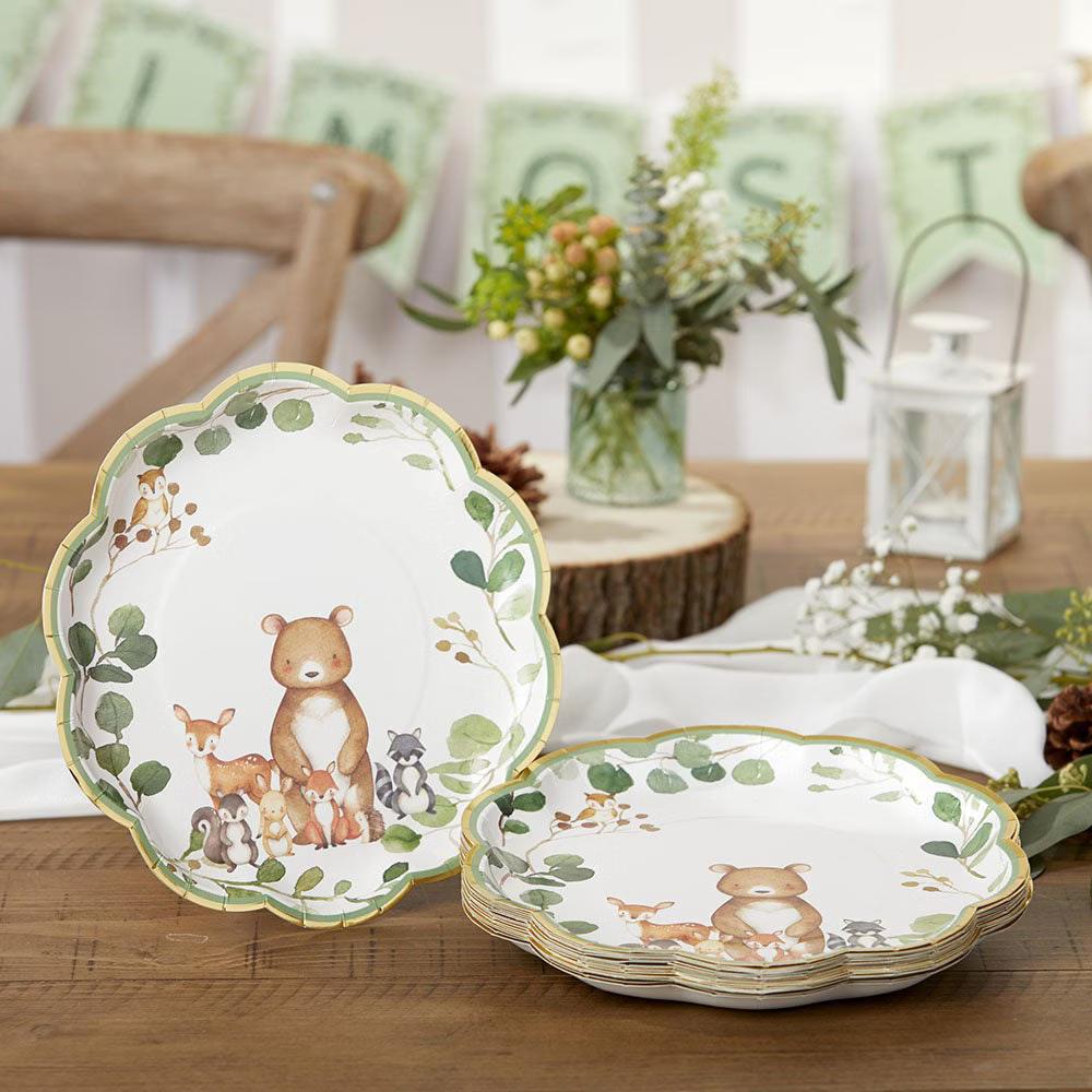 Woodland Baby 62 Piece Party Tableware Set (16 Guests) | 00250NA-KIT - Image 2