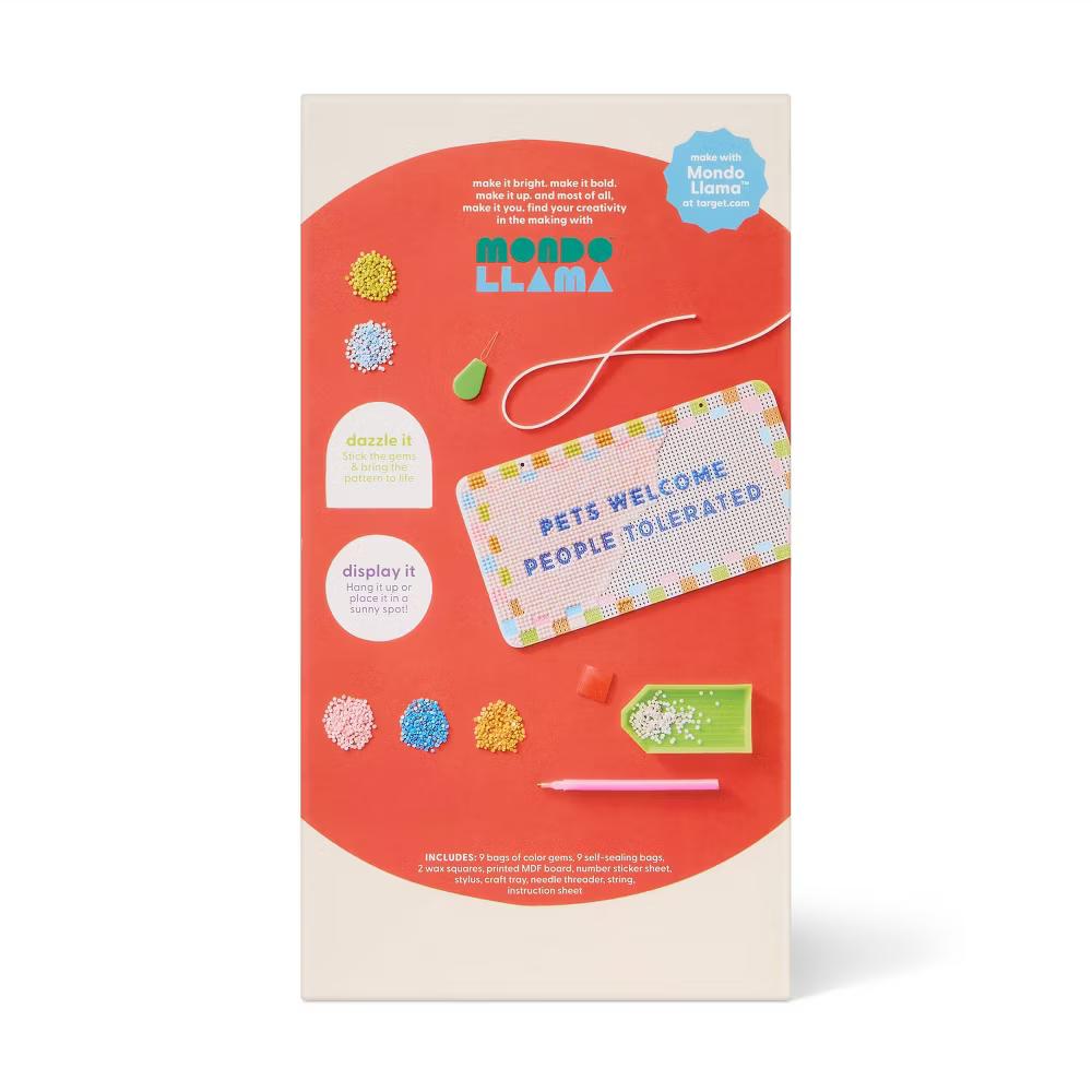 Pets Craft Gem Art Welcome Sign Activity Kit - Image 2