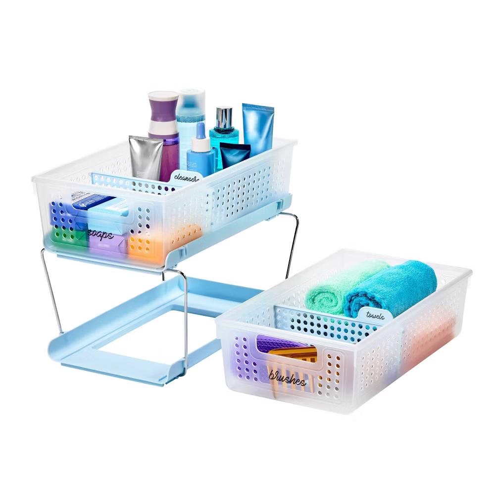 madesmart Large Two Tier Organizer with Dividers