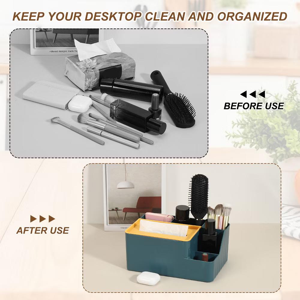 Tissue Box Holder, Plastic Facial Tissue Box Cover - Image 4
