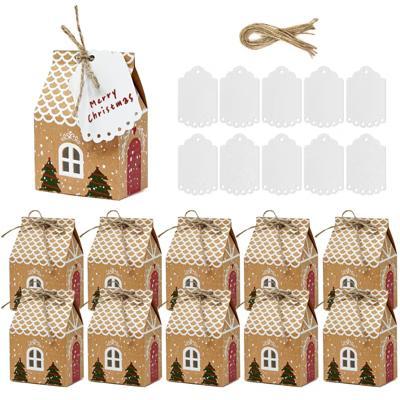 Xmas Gingerbread House Gift Boxes & Tags 10pcs